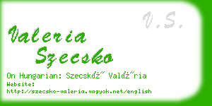 valeria szecsko business card